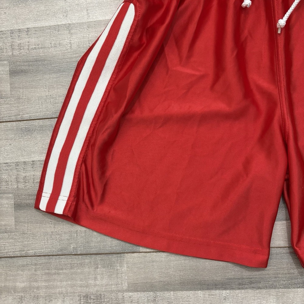 Vintage Diadora Soccer Shorts Mens Large Red Satin Shiny 90's Y2K Nylon Athletic - Picture 3 of 15